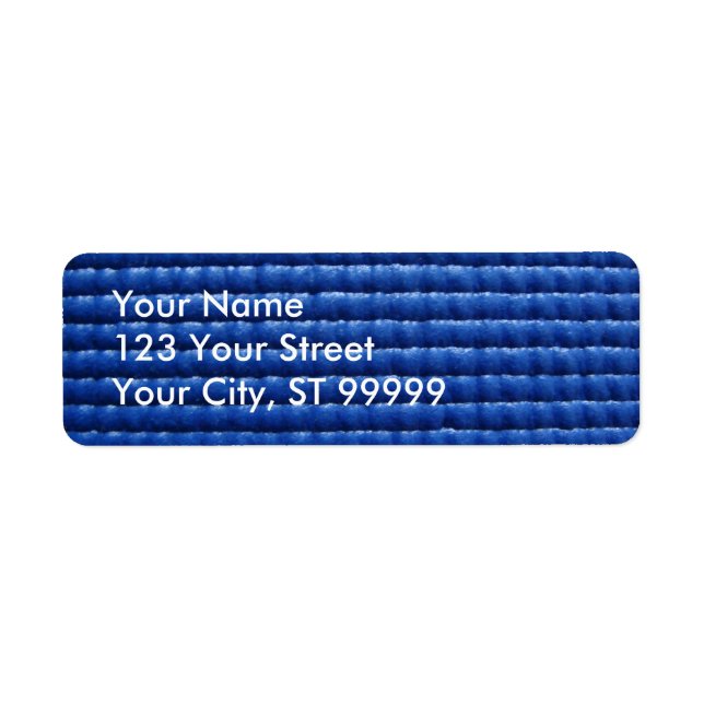 Blue Sticky Yoga Mat Address Label (Front)