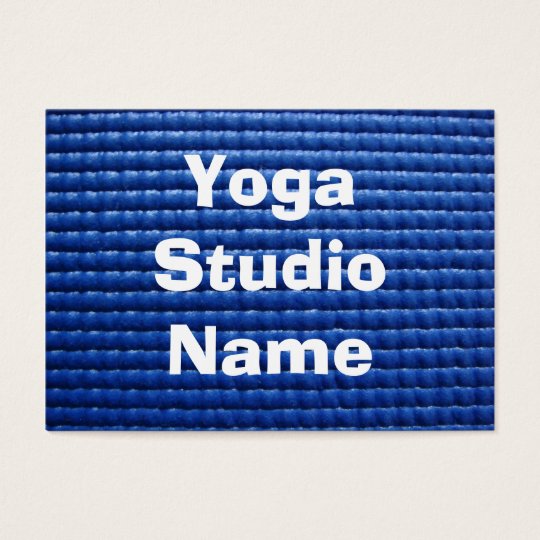 Blue Sticky Yoga Mat Business Card