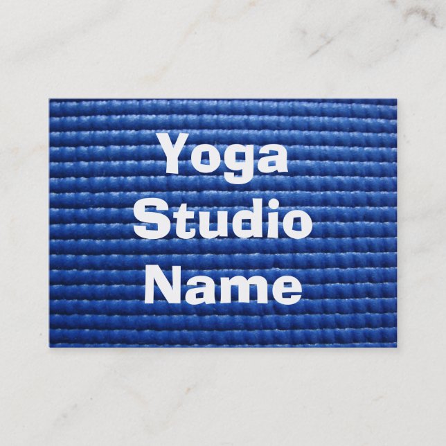 Blue Sticky Yoga Mat Business Card (Front)