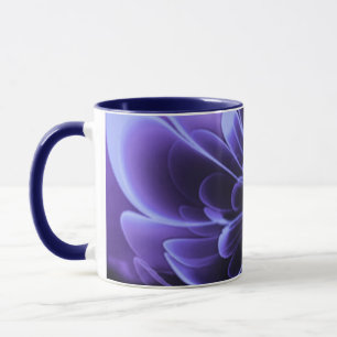 Blue Stilized Corolla Bent Up Petals Mug