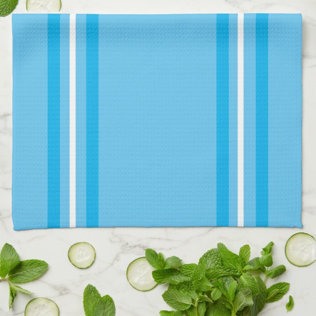 Blue Stiped Tea Towel (Folded)
