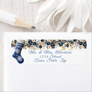 Blue Stocking Christmas Garland