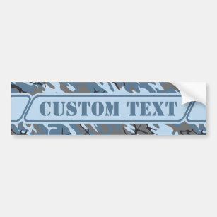 Blue Stone Camo Bumper Sticker