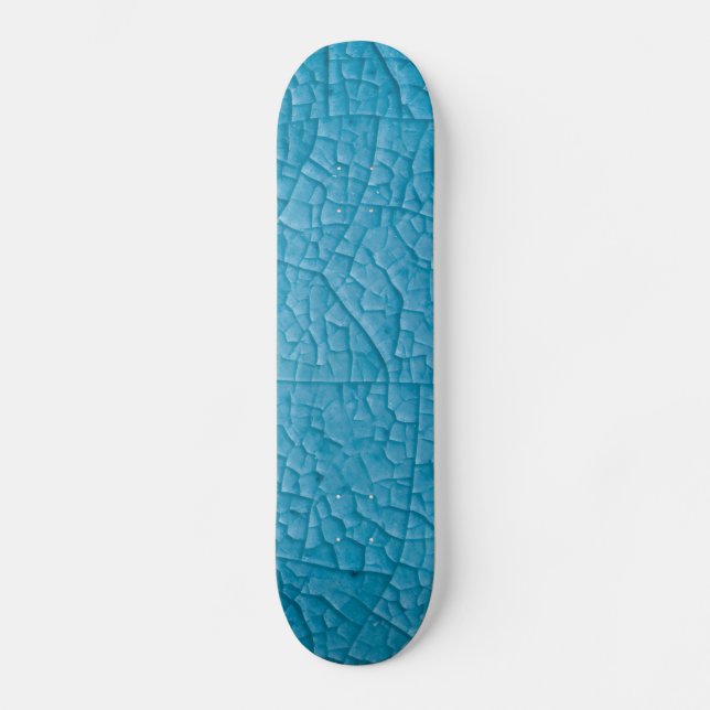 Blue stone cracks skateboard (Front)