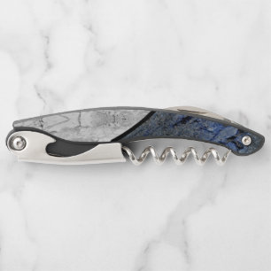 Blue Stone Heart Corkscrew