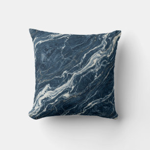 Blue Stone Marble Modern Luxury Aesthetic Cushion