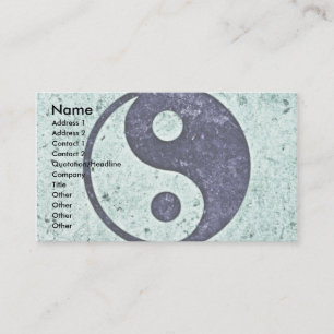 Blue Stone Yin Yang Business Card