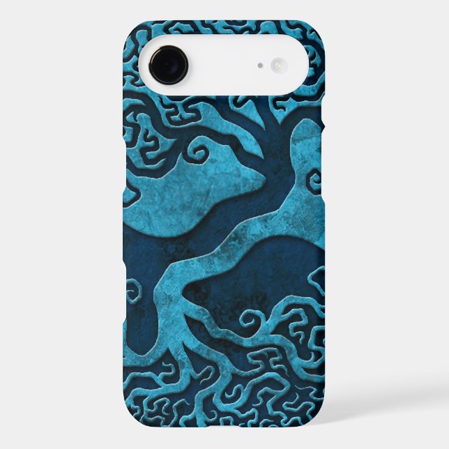Blue Stone Yin Yang Trees Case-Mate iPhone Case (Back)