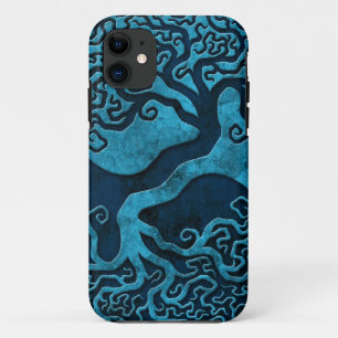 Blue Stone Yin Yang Trees iPhone 11 Case