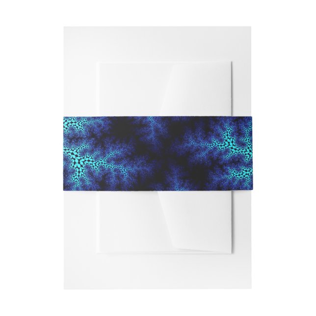 Blue Stonewash Speckle Invitation Belly Band (Front Example)