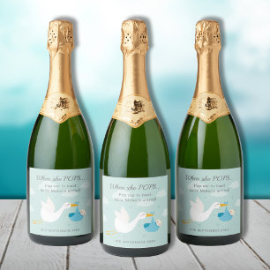 Blue Stork Bundle Pop It Sparkling Wine Label