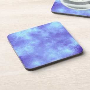 Blue Storm Cloud Effect Plastic Coaster