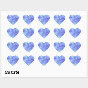 Blue Storm Heart Sticker
