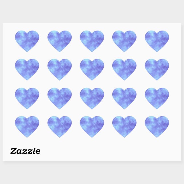 Blue Storm Heart Sticker (Sheet)