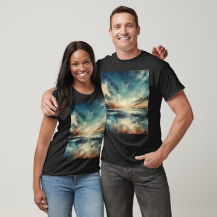 Blue Stormy Seascape Old Photograph T-Shirt