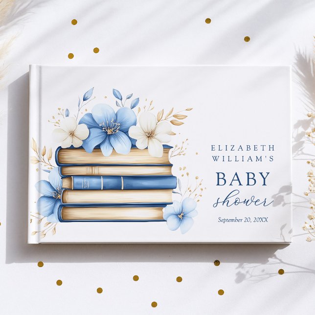 Blue Storybook Baby Shower Guest Book (Creator Uploaded)