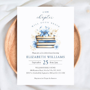 Blue Storybook Baby Shower Invitation Boy
