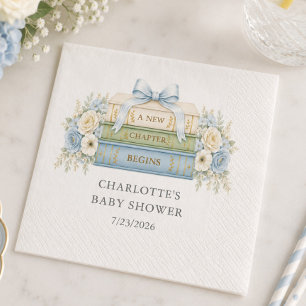 Blue Storybook Baby Shower Napkin