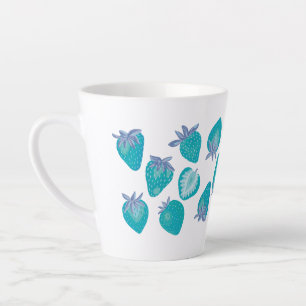 Blue Strawberry Fruit Latte Mug