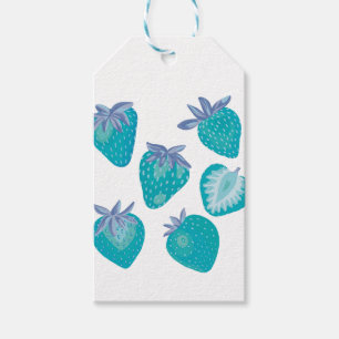 Blue Strawberry Gift Tag