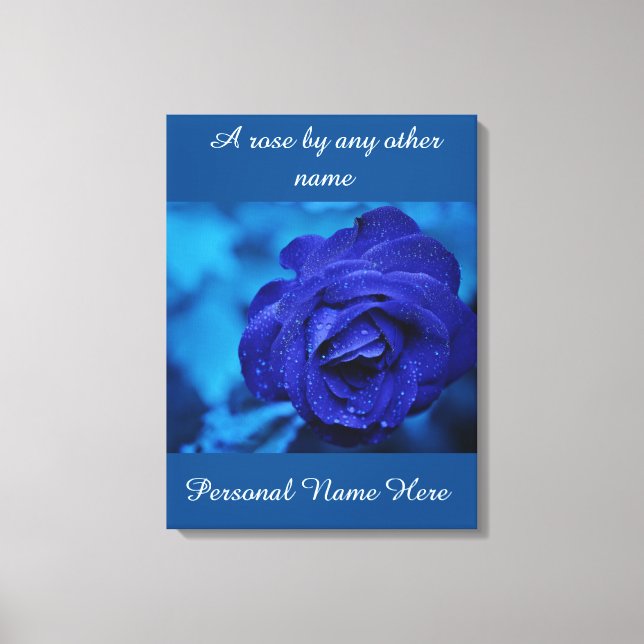 Blue Stretched Canvas Print (Front)