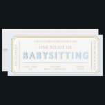 Blue Stripe Babysitting Gift Voucher Card<br><div class="desc">This babysitting gift voucher design features a classic stripe design. The "babysitting" heading is an image that cannot be edited. All of the other text is fully editable. For more advanced customisation of this design,  simply select the "Customise It" button above.</div>