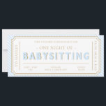 Blue Stripe Babysitting Gift Voucher Card<br><div class="desc">This babysitting gift voucher design features a classic stripe design. The "babysitting" heading is an image that cannot be edited. All of the other text is fully editable. For more advanced customisation of this design,  simply select the "Customise It" button above.</div>