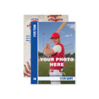 Blue Stripe Baseball Trading Card - Custom Stats