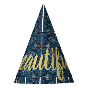 Blue Stripe Beautiful Hatsby Poet Adiela Akoo - Party Hat
