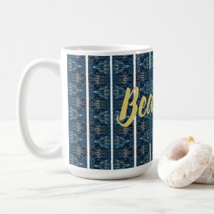 Blue Stripe Beautiful Mug by Poet Adiela Akoo