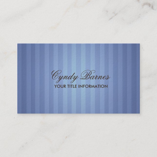 Blue Stripe Business Card (Front)