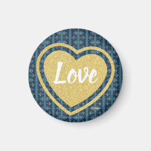 Blue Stripe Love Magnet by Poet Adiela Akoo