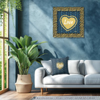 Blue Stripe Love Poster by Poet A