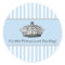 Blue Stripe Prince Crown Baby Boy Envelope Seal