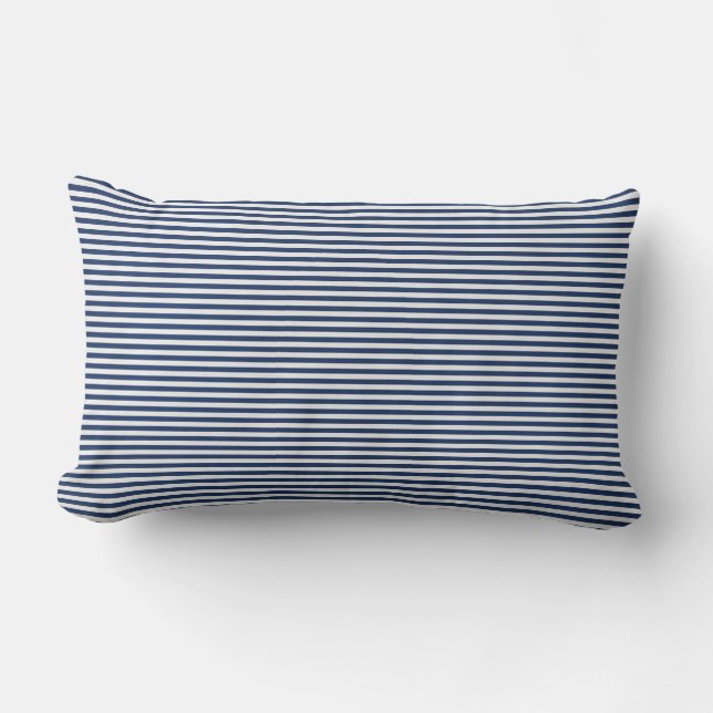Blue Stripe Throw Pillow (Front)