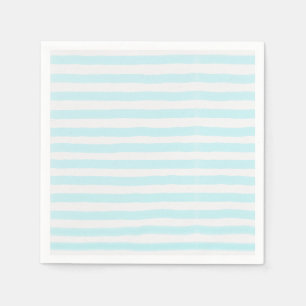 Blue Stripe Watercolor Simple Modern  Napkin
