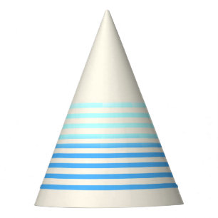 Blue Striped Birthday Party Hat