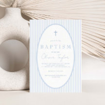 Blue Striped Boy Baptism