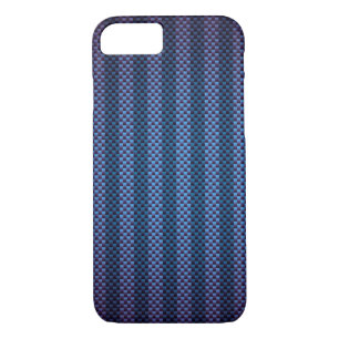 Blue striped carbon fibre patterned iPhone 8/7 case