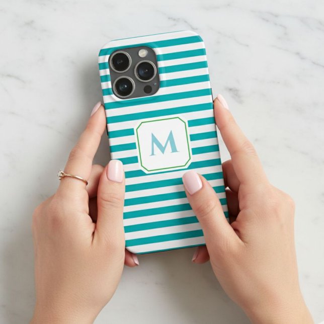 Blue Striped Cell Phone Case with Decorative (Creator Uploaded)