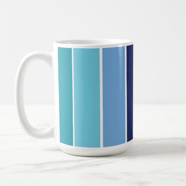 Blue Striped Coffee Mug (Left)