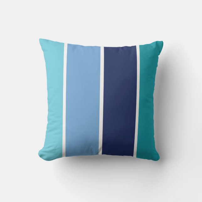 Blue Striped Cushion (Front)