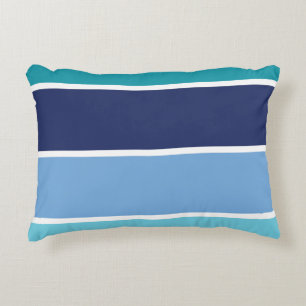 Blue Striped Decorative Cushion