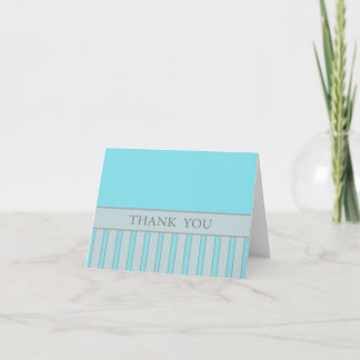 Blue Striped Design Thank You Card