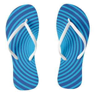 Blue Striped Flip Flops - Choose Colours