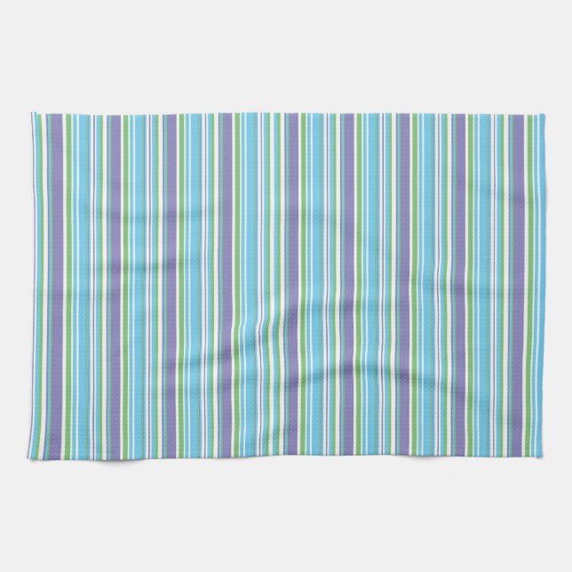 Blue Striped Hand Towel (Horizontal)