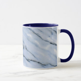 Blue Striped Marble Mug
