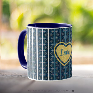 Blue Striped Mug by Poet Adiela Akoo