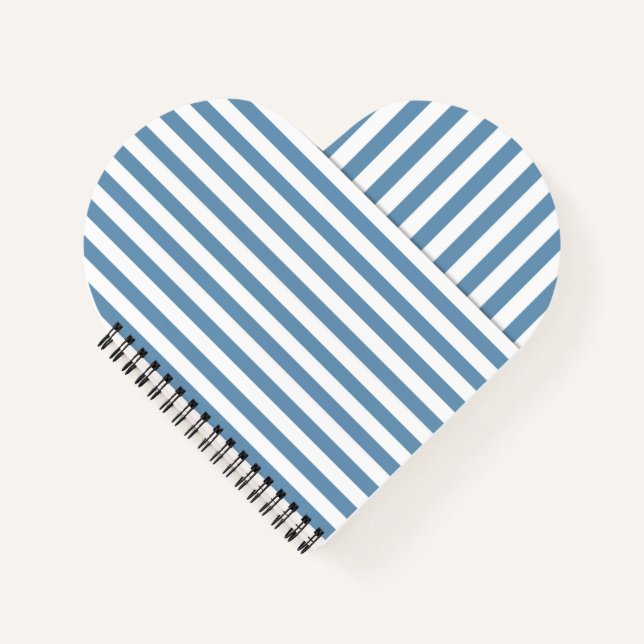 blue striped notebook (Front)