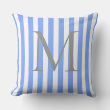 Blue Striped Personalised Monogram Initial